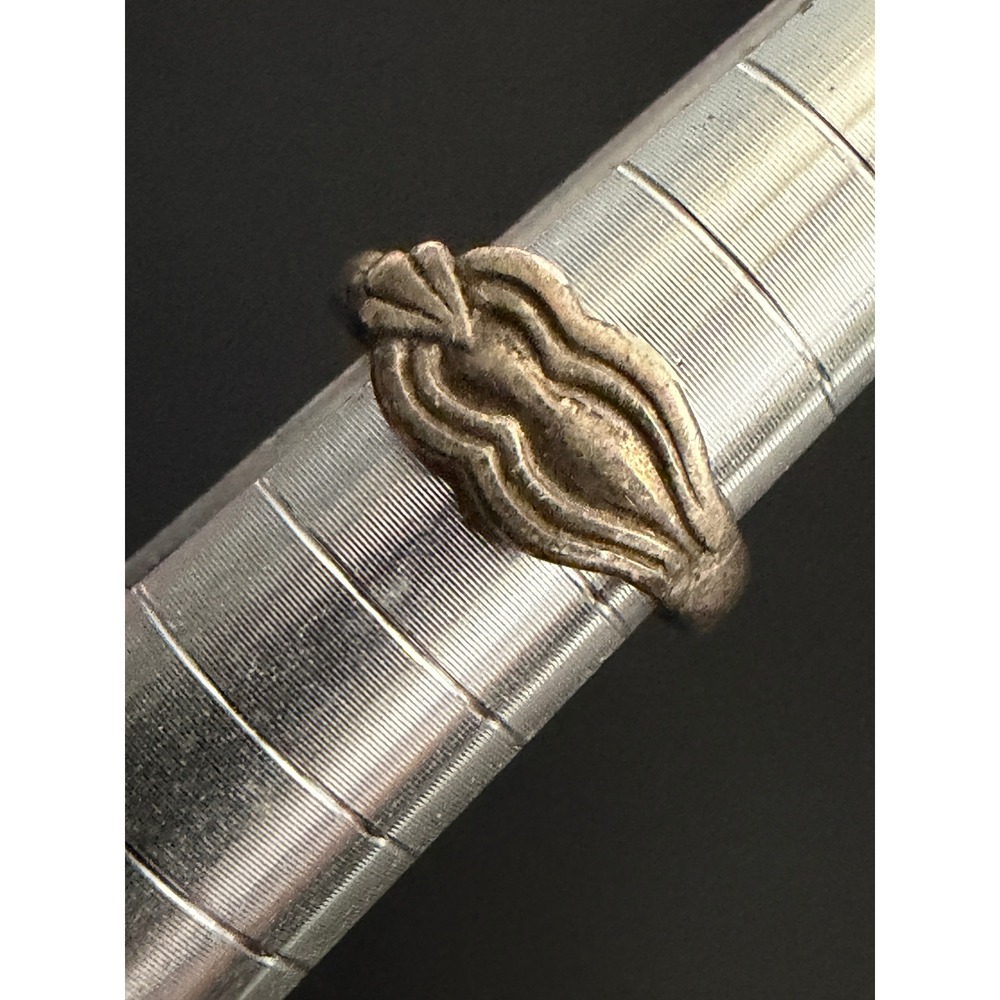 Vintage Sterling Silver Spoon Ring Pinky Size 3 Boho Stack